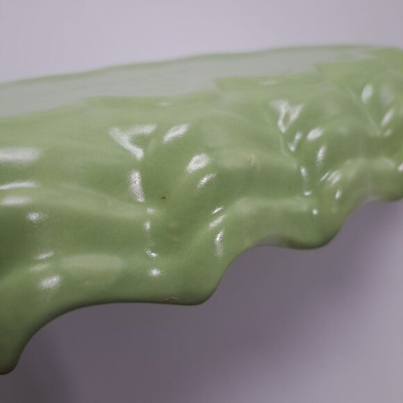 Haeger Ceramic Ruffled Dish Mint Green Relish Finger Foods Cookies Decor Vintage - Picture 9 of 16
